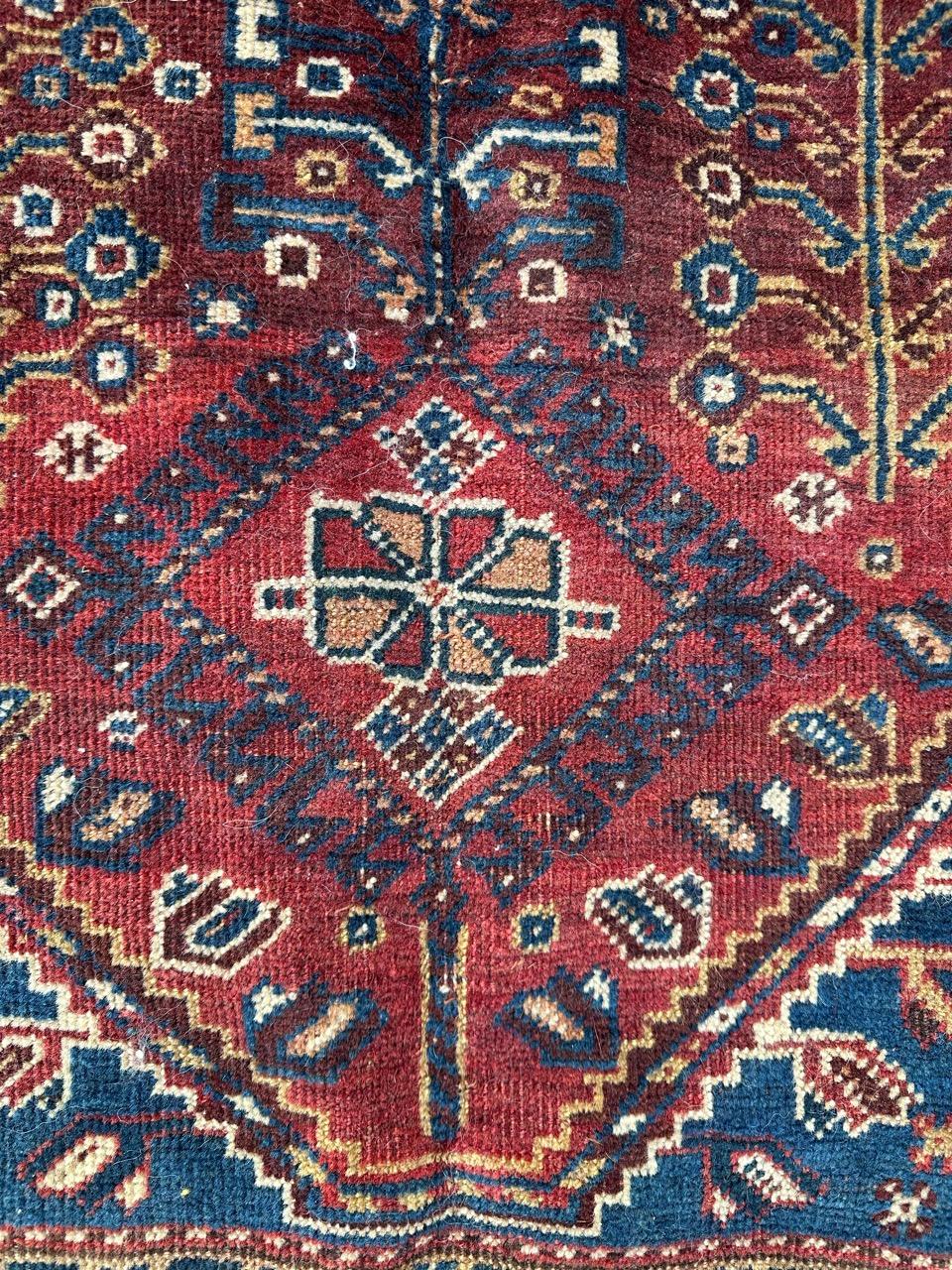 Bobyrug’s nice antique qashqai rug  For Sale 5