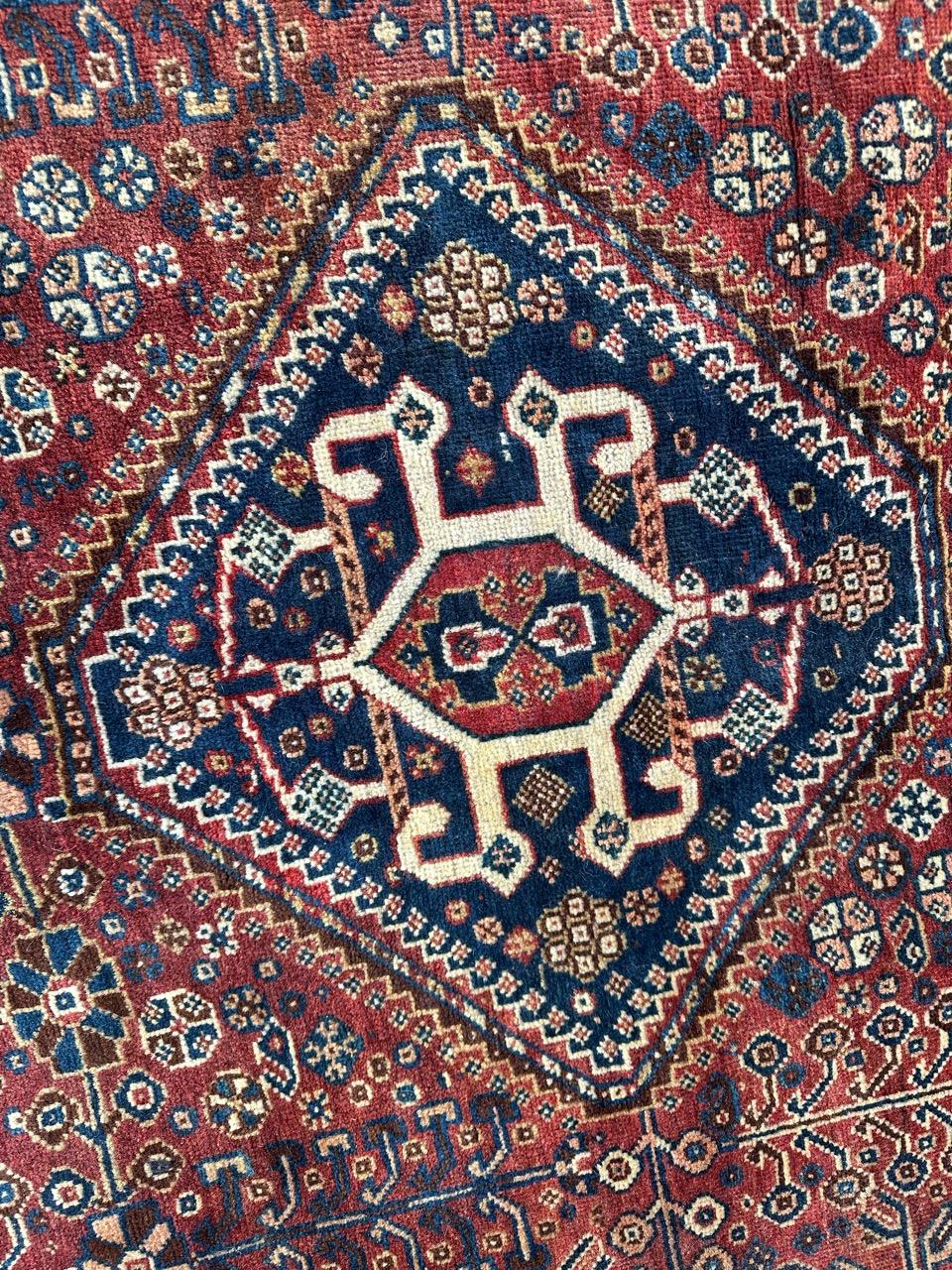 Bobyrug’s nice antique qashqai rug  For Sale 6