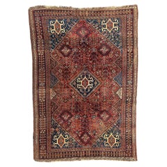 Bobyrug’s nice antique qashqai rug 