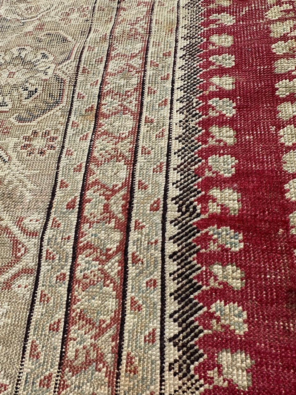 Bobyrug’s nice antique Turkish Ghiordes rug For Sale 9
