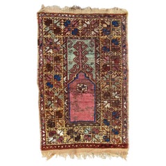 Bobyrug’s Nice Antique Turkish Mihrab Rug