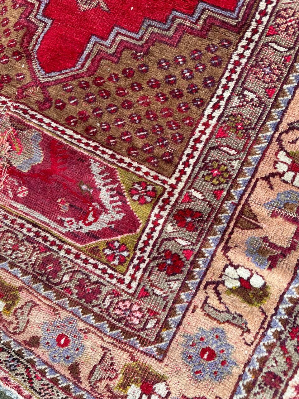 Bobyrug’s nice antique Turkish rug For Sale 3