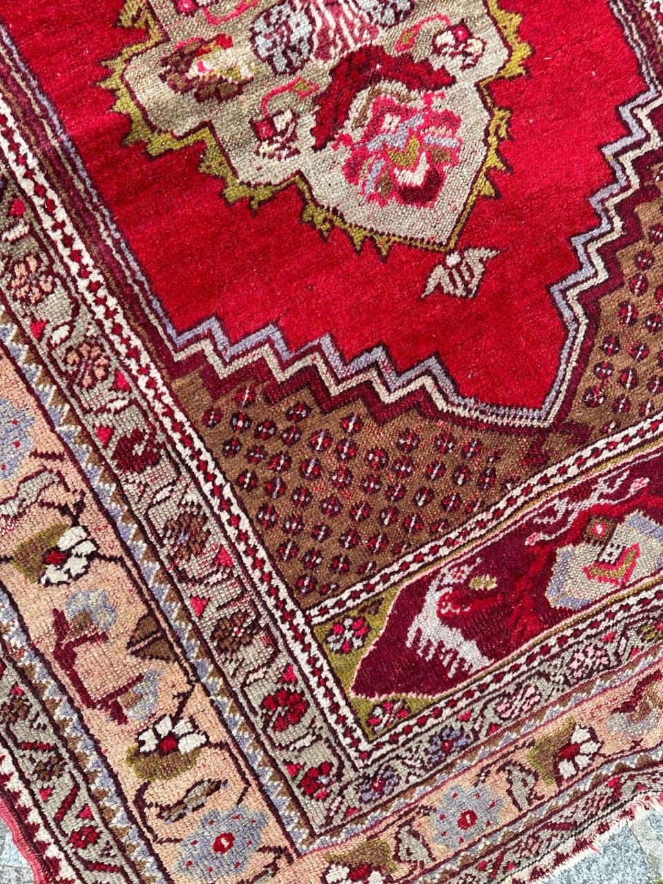 Bobyrug’s nice antique Turkish rug For Sale 5