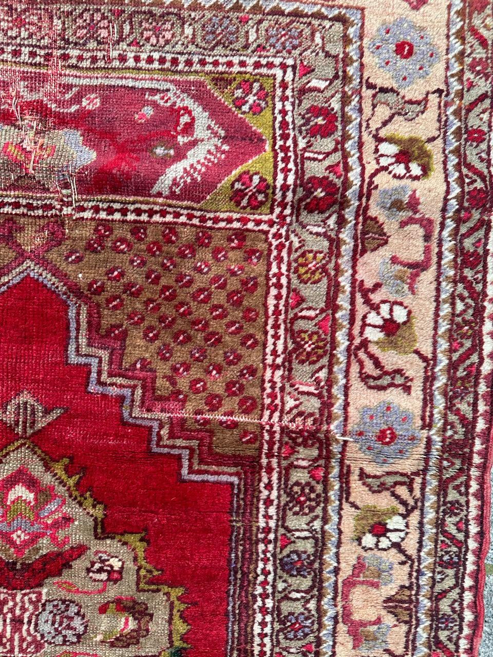Bobyrug’s nice antique Turkish rug For Sale 6