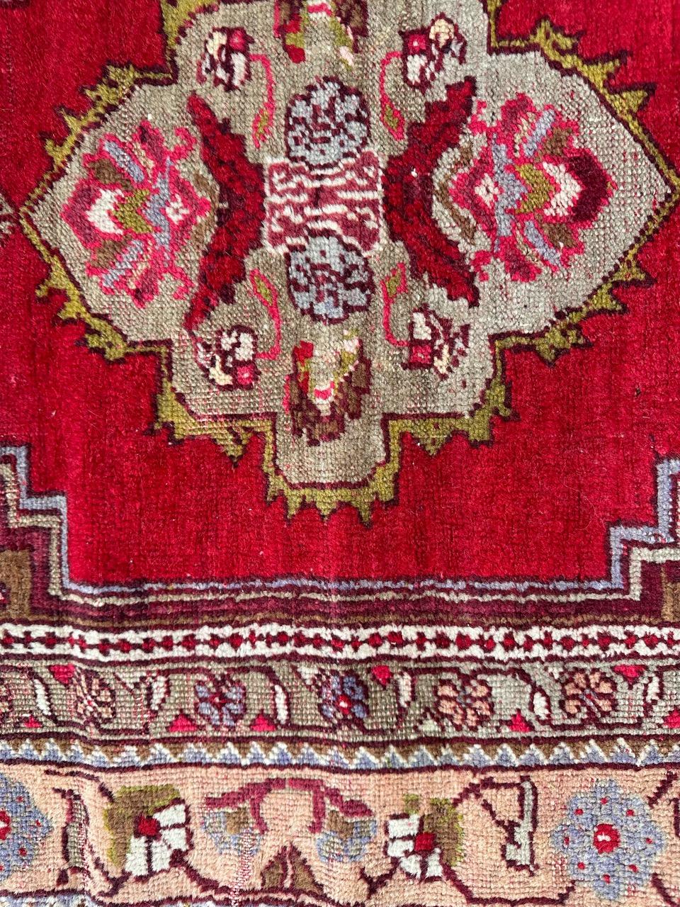 19th Century Bobyrug’s nice antique Turkish rug For Sale