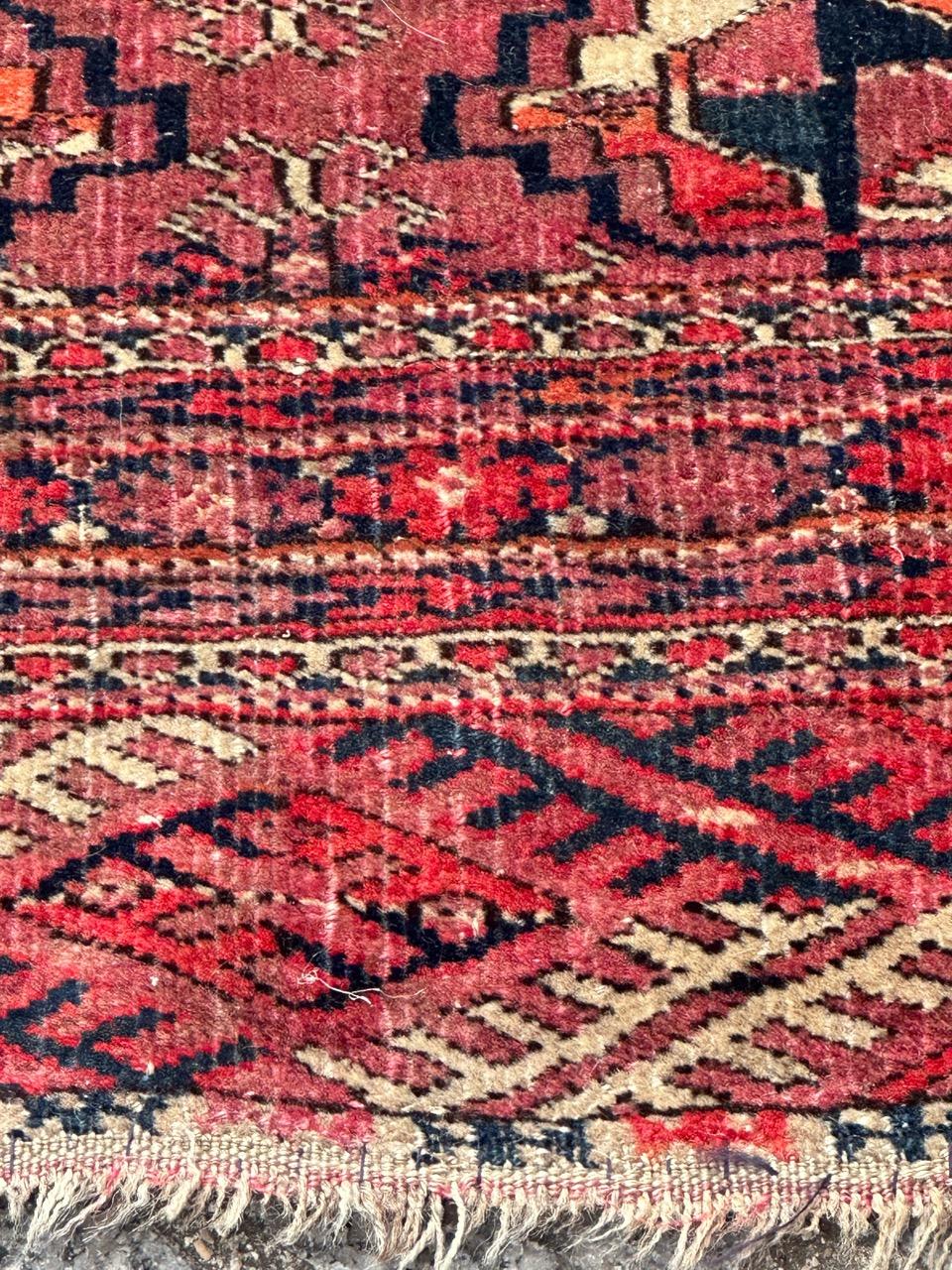 Le beau tapis antique turkmène Bokhara de Bobyrug  en vente 3