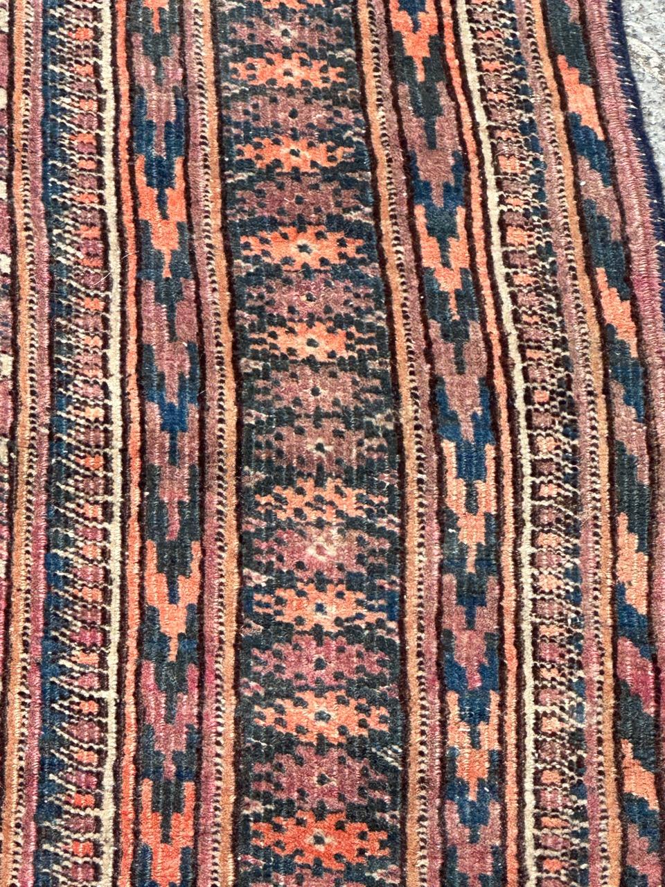Bobyrug’s nice antique Turkmen Bokhara rug  For Sale 5