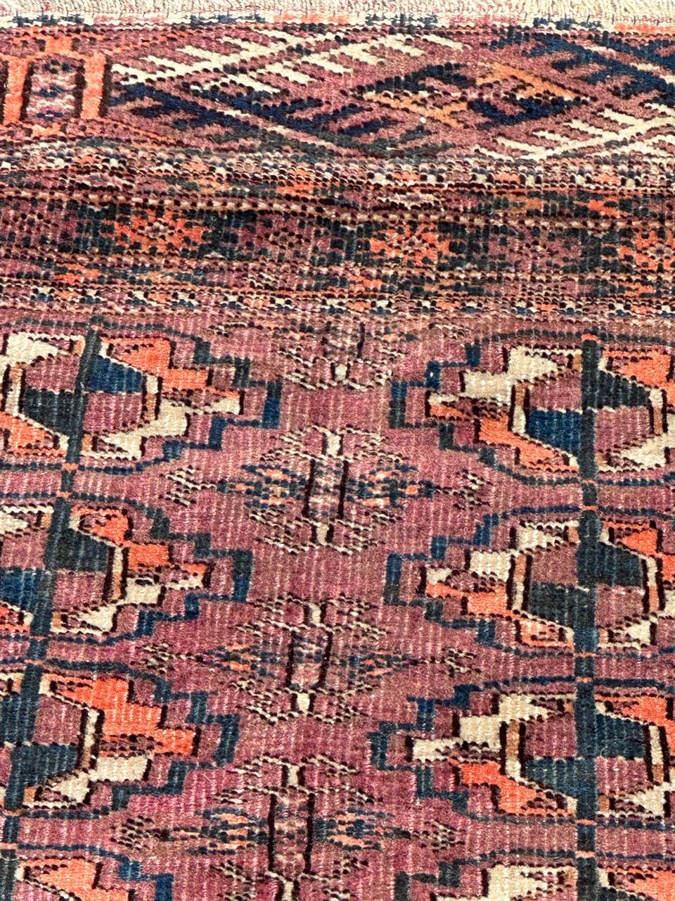 Le beau tapis antique turkmène Bokhara de Bobyrug  en vente 5
