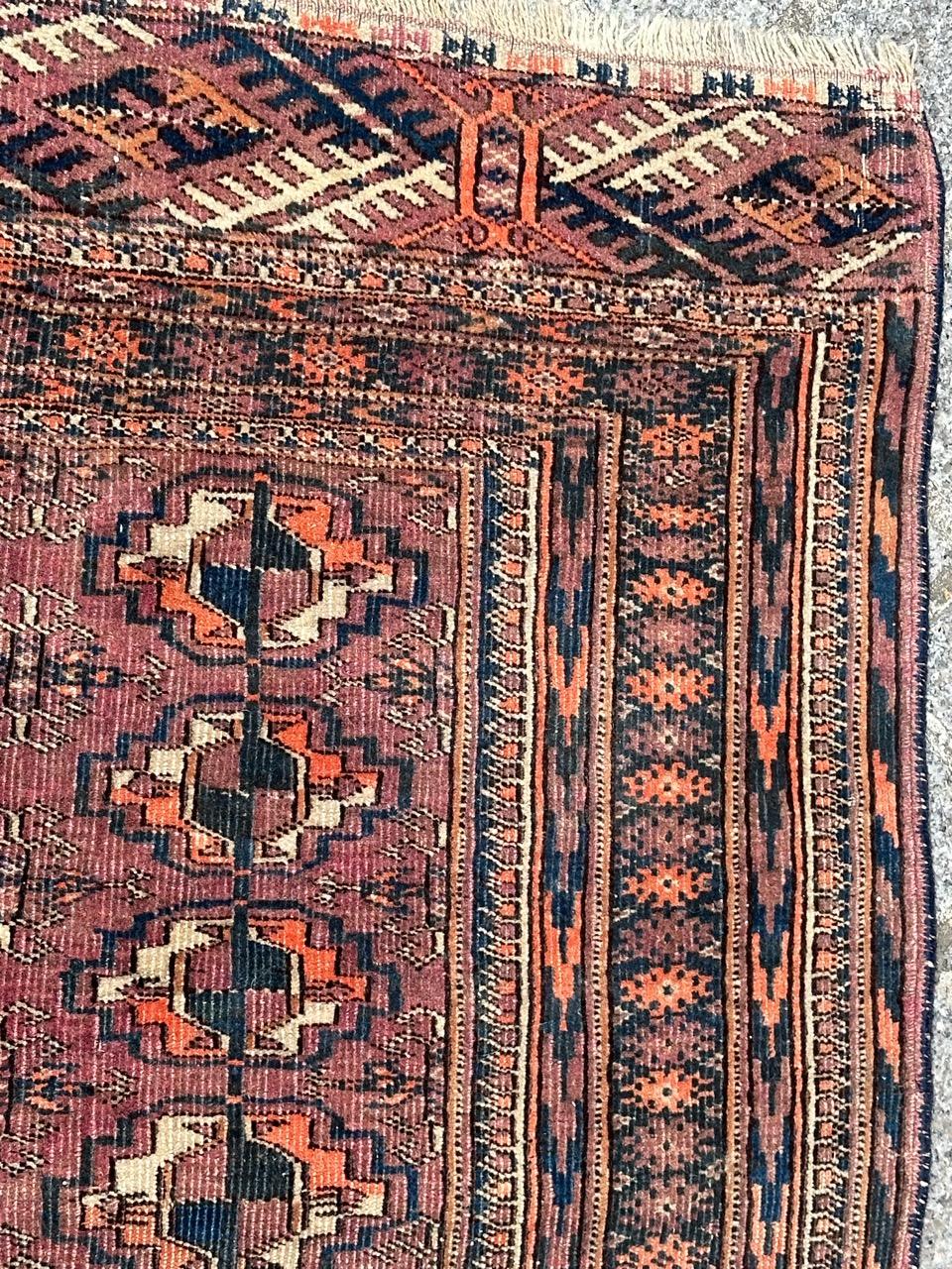 Le beau tapis antique turkmène Bokhara de Bobyrug  en vente 9