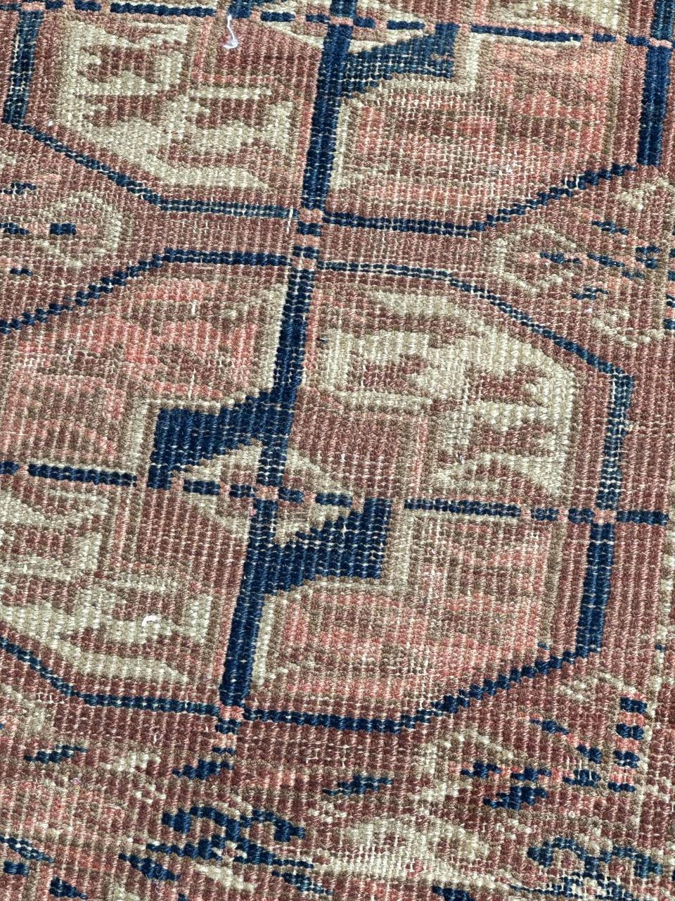 nice antique Turkmen Bokhara rug In Good Condition For Sale In Saint Ouen, FR