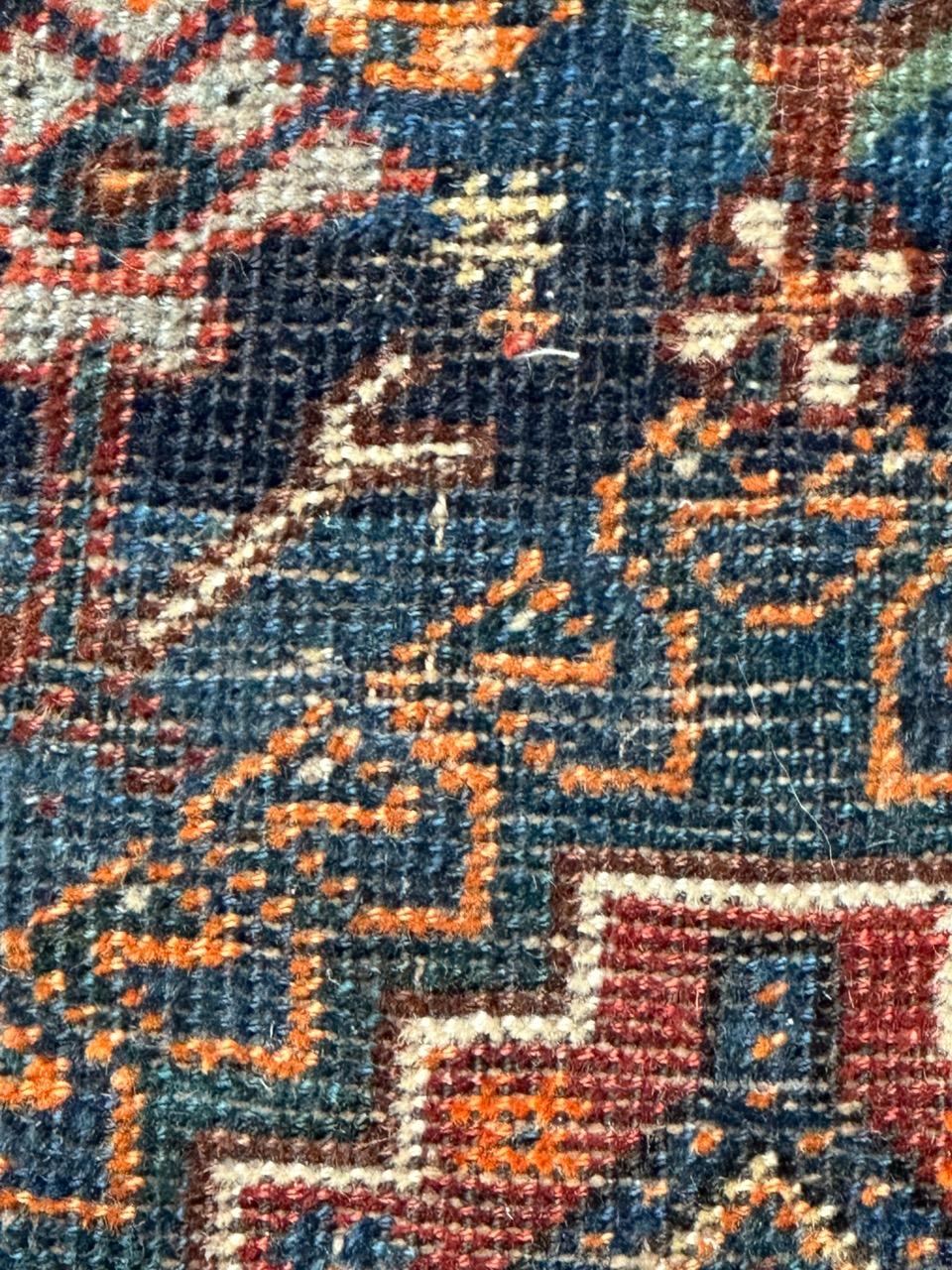 Bobyrug’s nice distressed antique tribal Shiraz rug For Sale 9