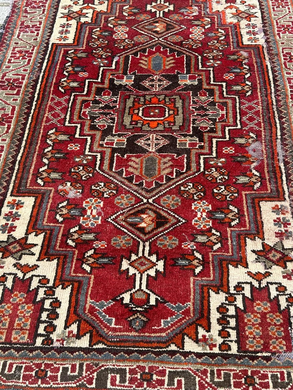 Bobyrugs schöner Hamadan-Teppich aus der Mitte des Jahrhunderts im Angebot 2