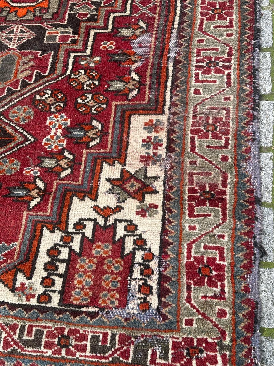 Bobyrugs schöner Hamadan-Teppich aus der Mitte des Jahrhunderts im Angebot 3