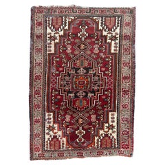 Bobyrug's nice distressed mid century Hamadan rug 