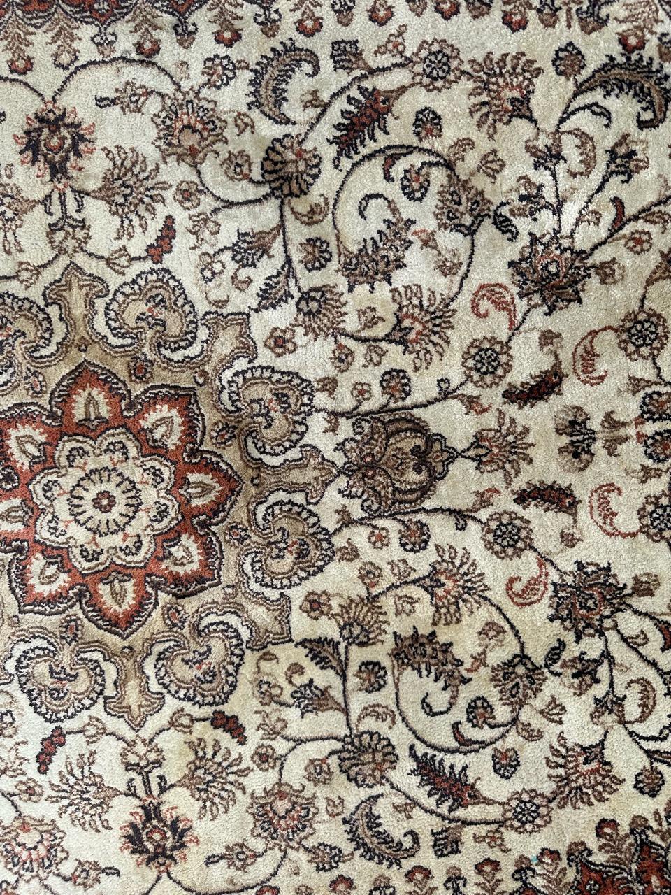 Nice fine Sino Persian silk rug For Sale 2