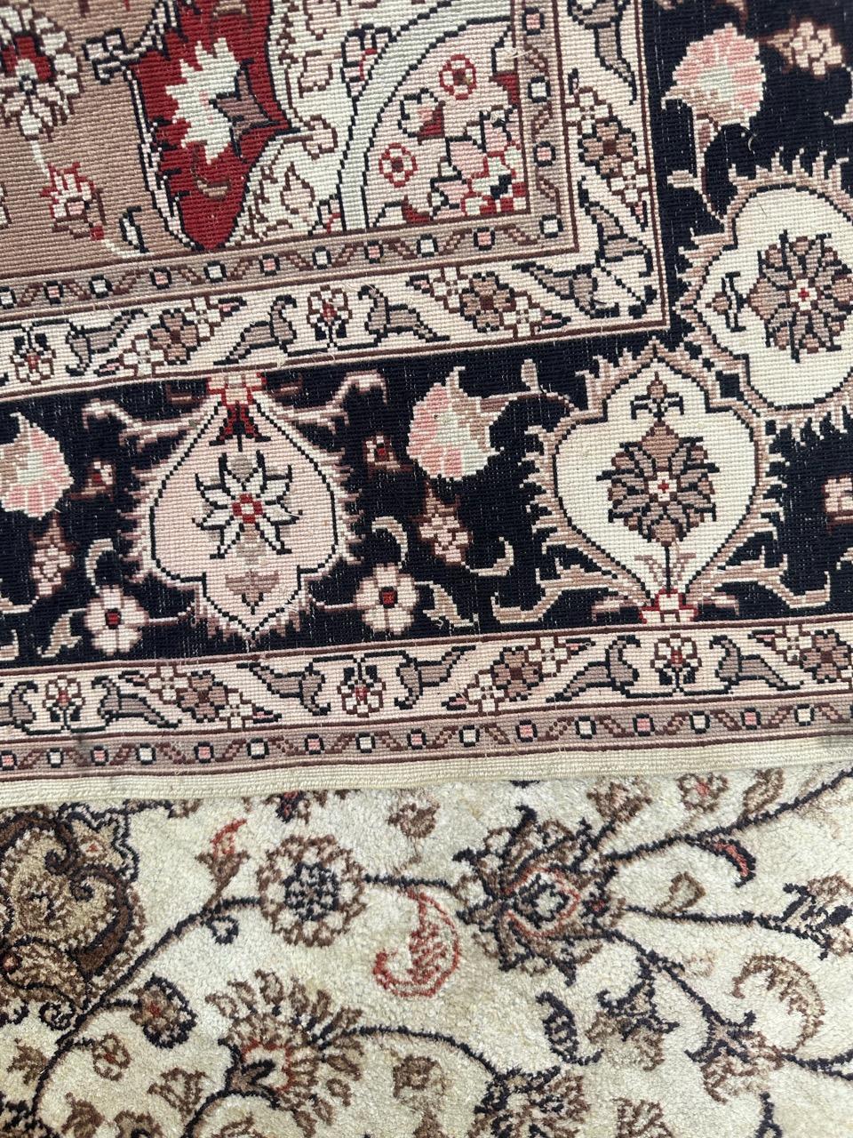 Nice fine Sino Persian silk rug For Sale 11