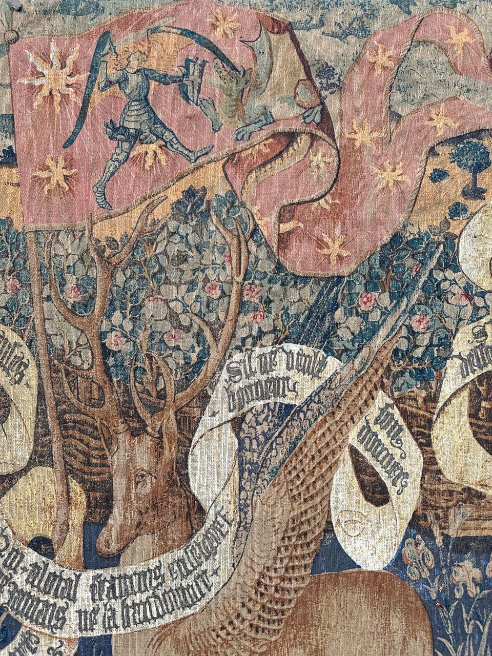 Peint à la main Belle tapisserie d'Aubusson imprimée à la main 