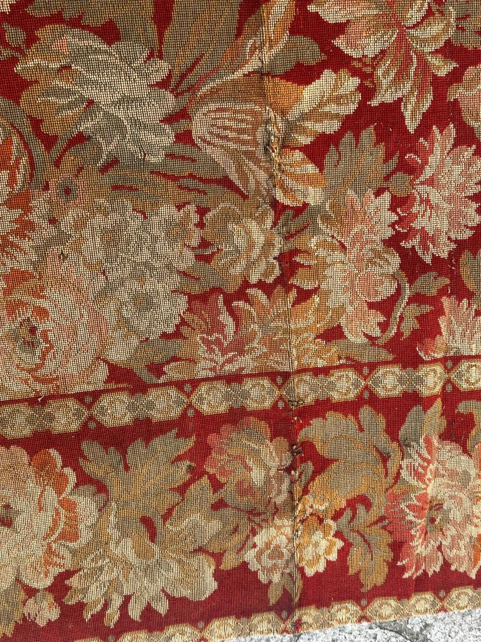 Schöner französischer Jacquard-Wandteppichvorhang im Aubusson-Stil im Angebot 6