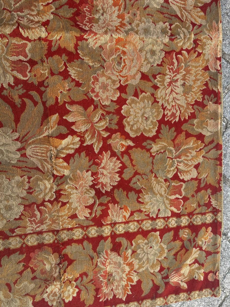Schöner französischer Jacquard-Wandteppichvorhang im Aubusson-Stil im Angebot 7