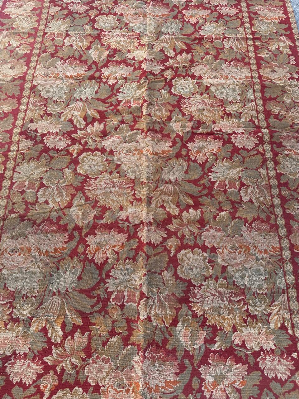 Schöner französischer Jacquard-Wandteppichvorhang im Aubusson-Stil im Angebot 8