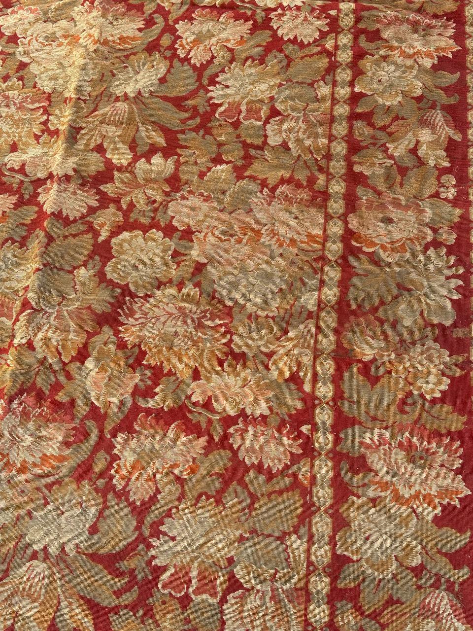Schöner französischer Jacquard-Wandteppichvorhang im Aubusson-Stil (Maschinell gefertigt) im Angebot