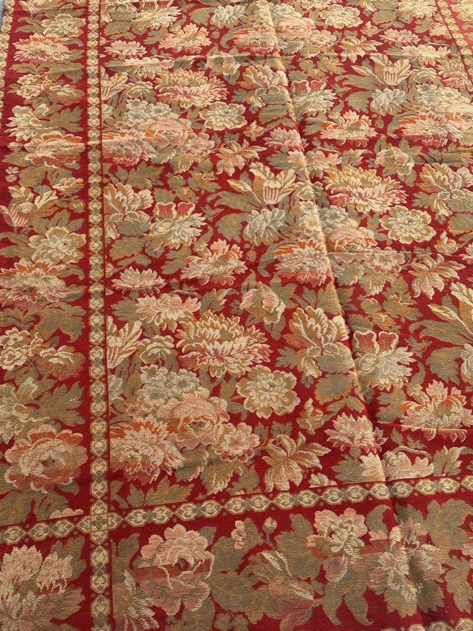 Schöner französischer Jacquard-Wandteppichvorhang im Aubusson-Stil (20. Jahrhundert) im Angebot