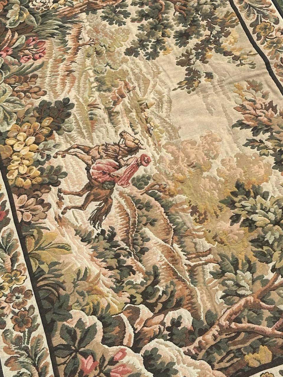 Bobyrug’s Nice French Aubusson Style Jacquard Tapestry  For Sale 12