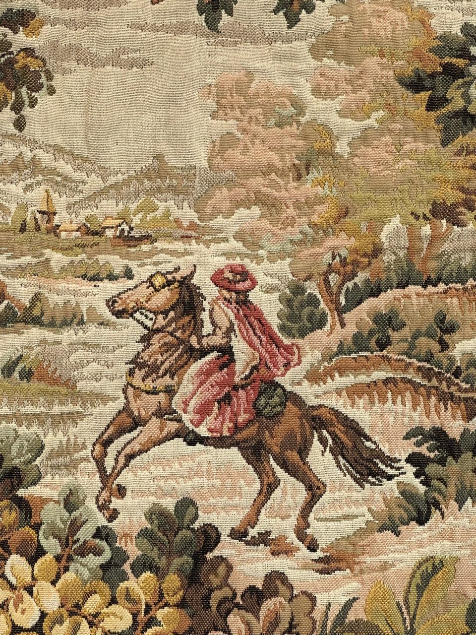 Beautiful French tapestry from the second half of the 20th century featuring a design by Jean Laurent titled 