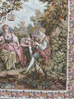 Bobyrug's Nice French Aubusson Style Jacquard Tapisserie