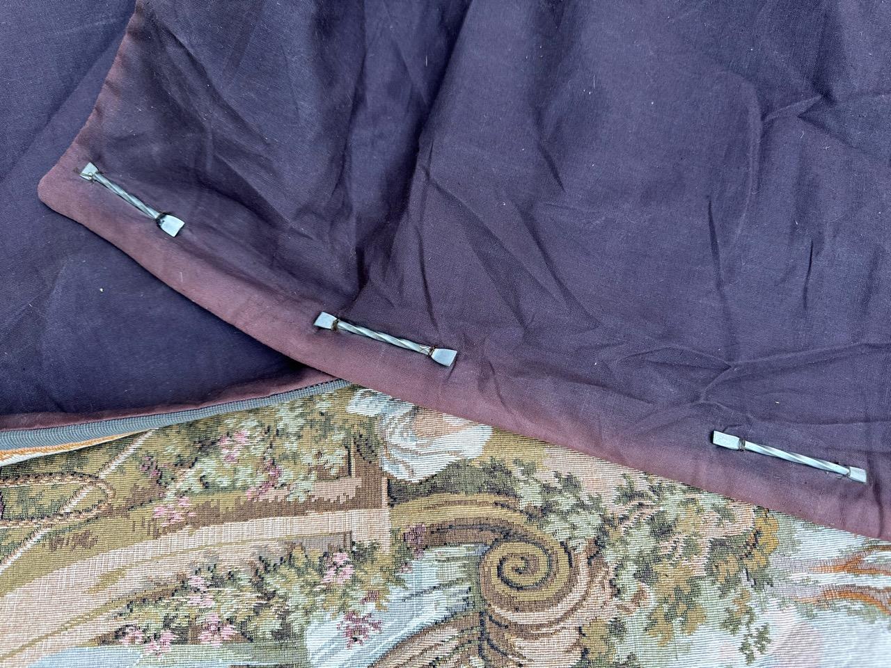 Bobyrug's Nice French Aubusson Style Jacquard Wandteppich im Angebot 13