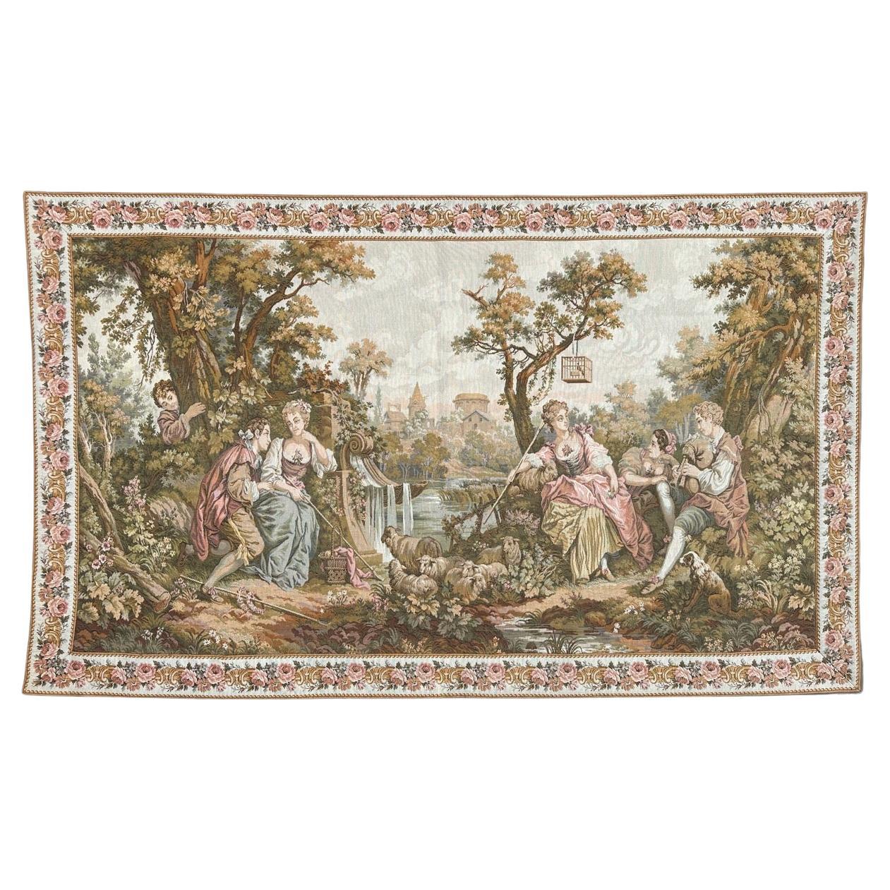 Bobyrug’s Nice French Aubusson Style Jacquard Tapestry 