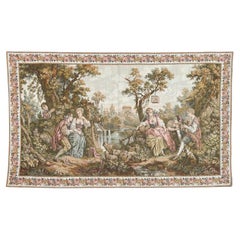 Bobyrug's Nice French Aubusson Style Jacquard Tapisserie 