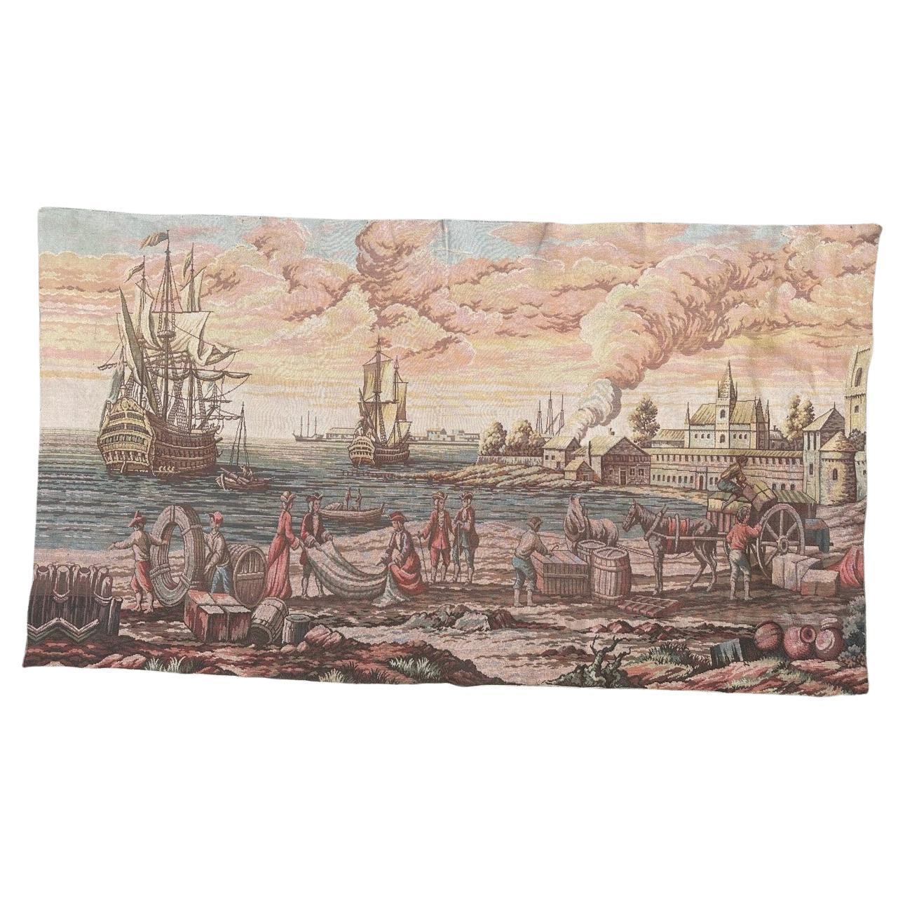 Nice French Aubusson Style Jacquard Tapestry  For Sale