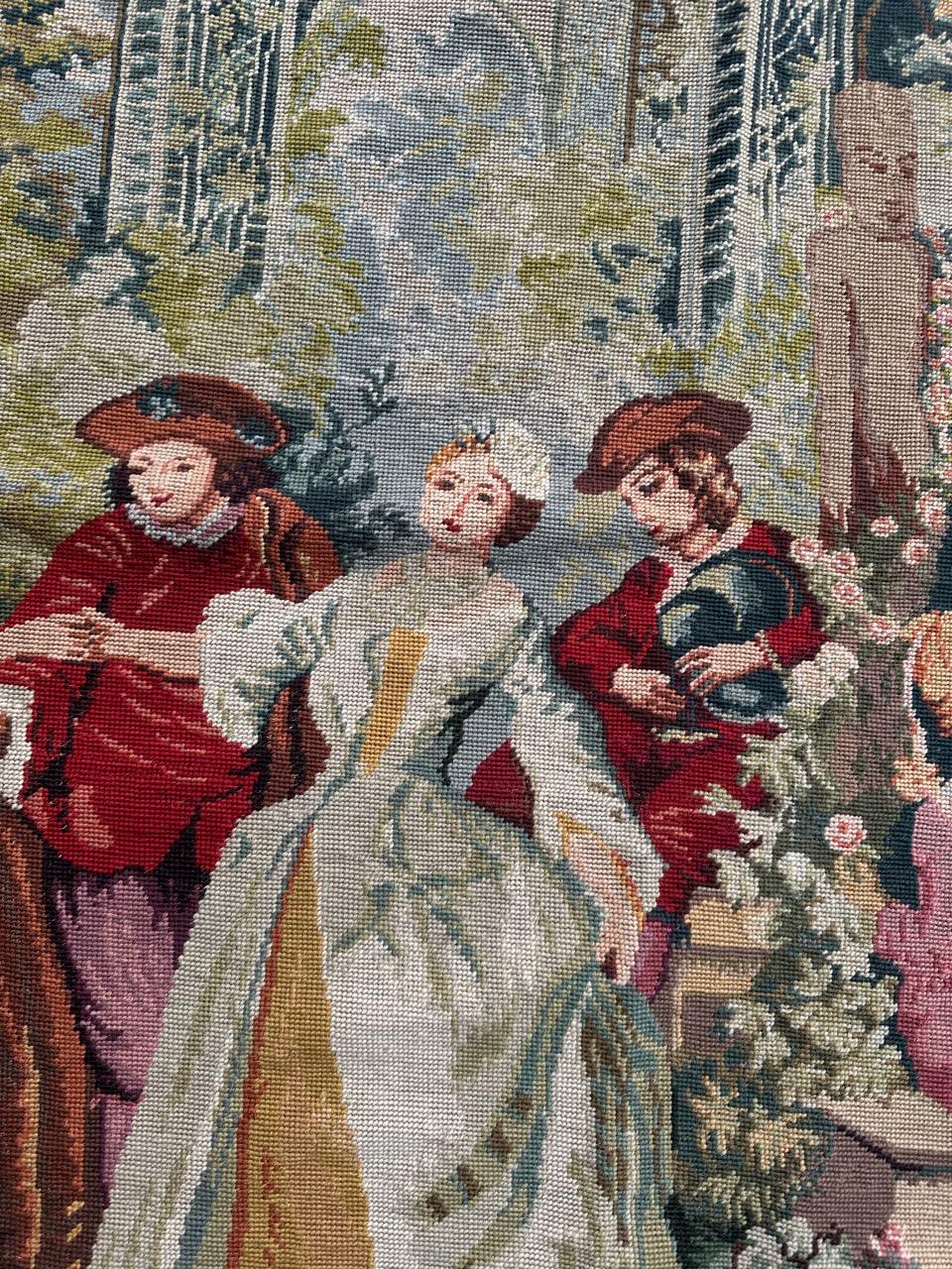 Wool Bobyrug’s Nice French Aubusson style needlepoint Tapestry  For Sale