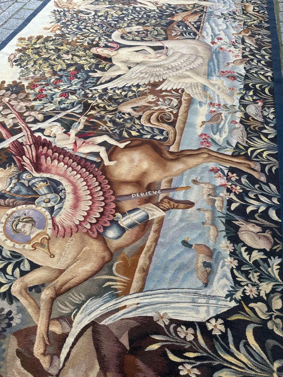 Bobyrug’s Nice French Aubusson Tapestry « Perseus » For Sale 9
