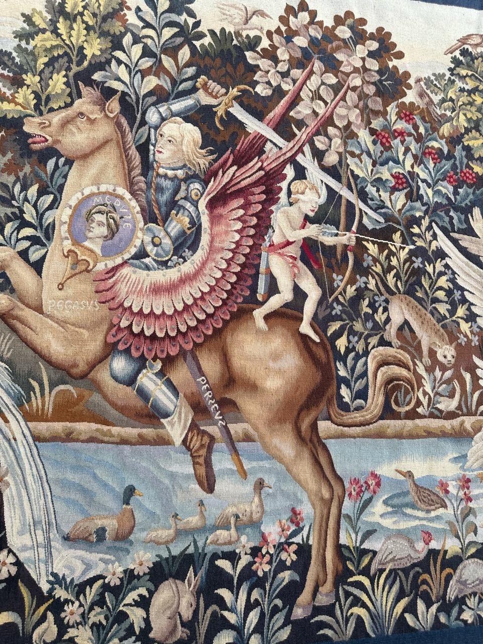 20th Century Bobyrug’s Nice French Aubusson Tapestry « Perseus » For Sale