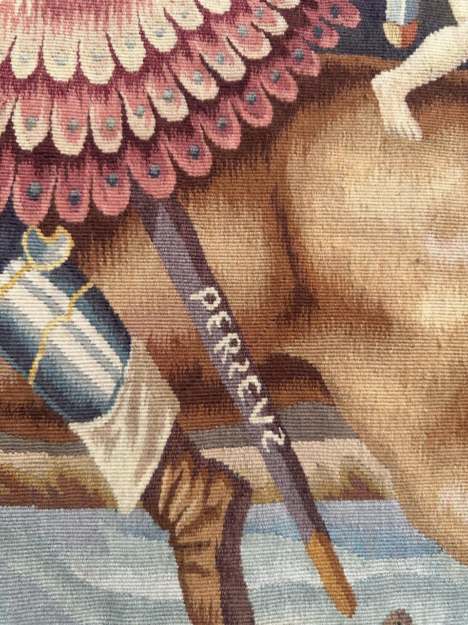 Wool Bobyrug’s Nice French Aubusson Tapestry « Perseus » For Sale