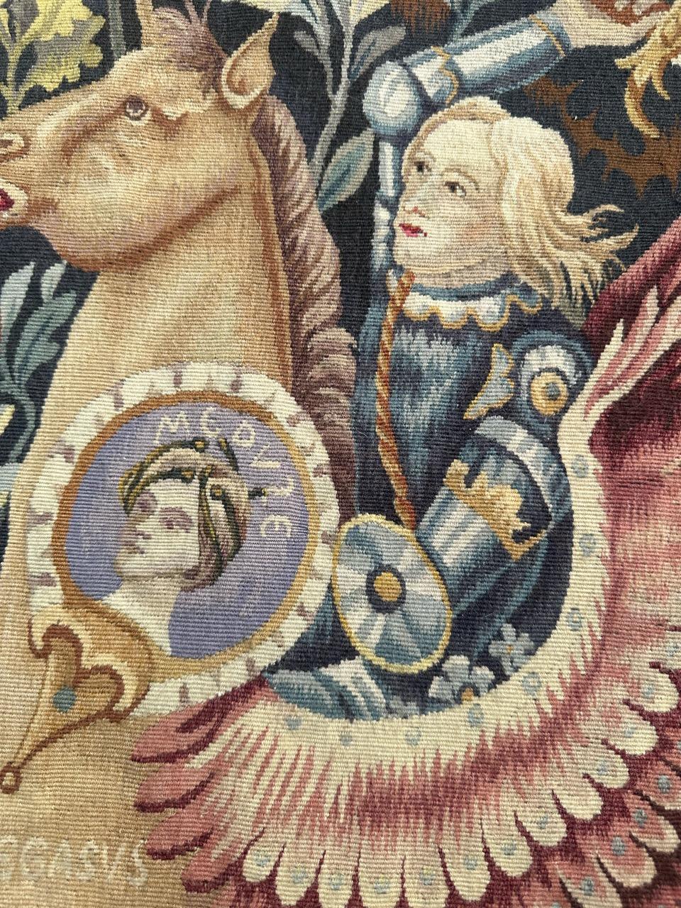 Bobyrug’s Nice French Aubusson Tapestry « Perseus » For Sale 1
