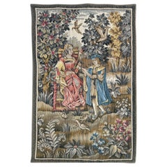 Bell'arazzo francese Jaquar di Bobyrug, disegno medievale in stile Aubusson
