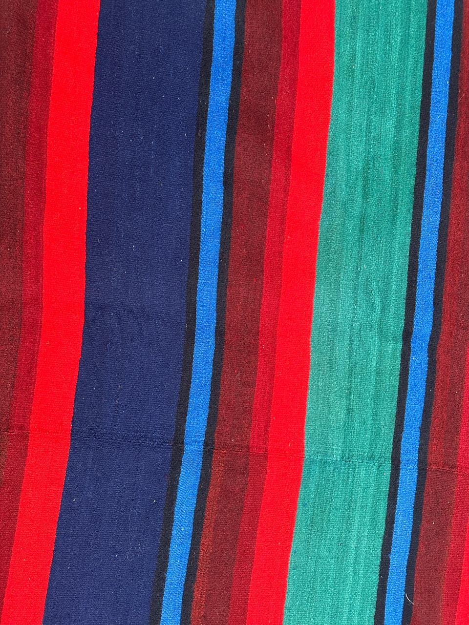Hand-Woven Bobyrug’s nice large vintage Mexican rug For Sale