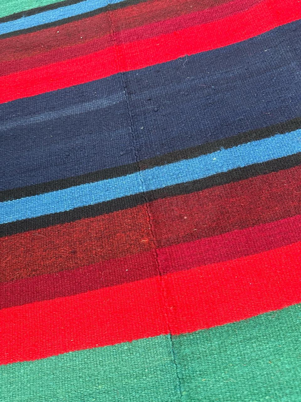 Cotton Bobyrug’s nice large vintage Mexican rug For Sale