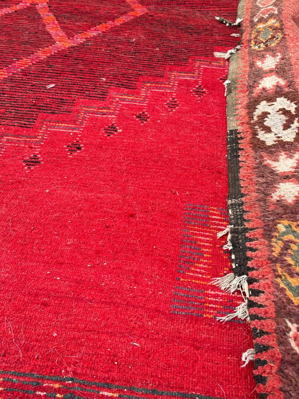 Bobyrug’s nice long Moroccan tribal rug For Sale 12