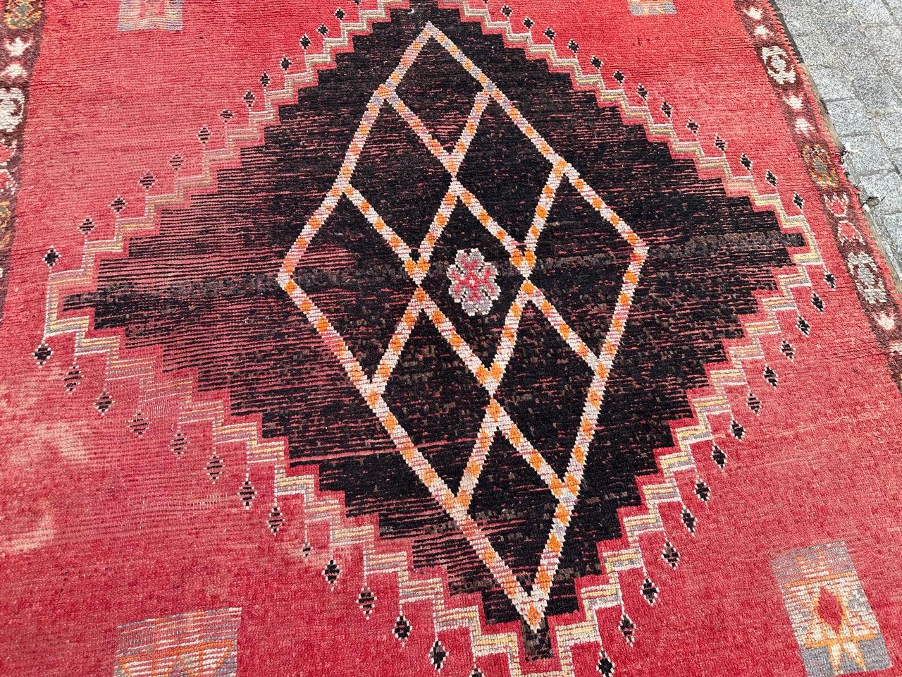 20th Century Bobyrug’s nice long Moroccan tribal rug For Sale