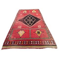 Vintage Bobyrug’s nice long Moroccan tribal rug
