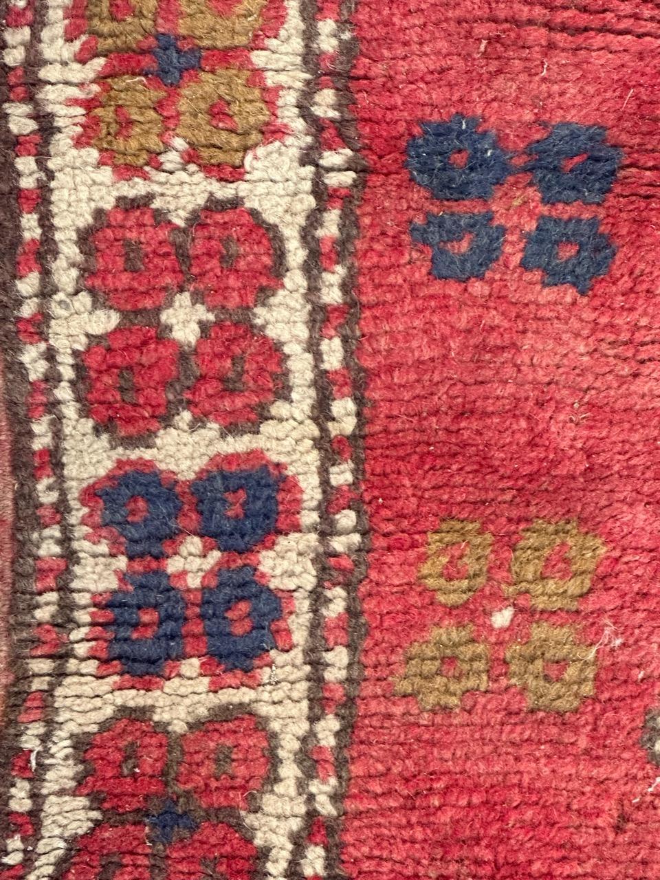Bobyrug’s nice mid century Anatolian Turkish rug For Sale 4
