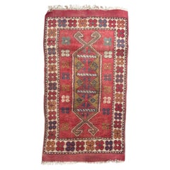 Le beau tapis turc anatolien du milieu du siècle de Bobyrug