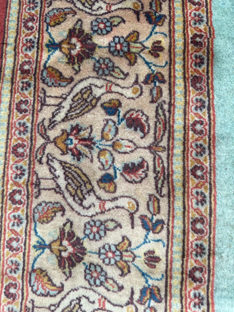 Bobyrug’s nice mid century Kashan Dabir rug For Sale 4