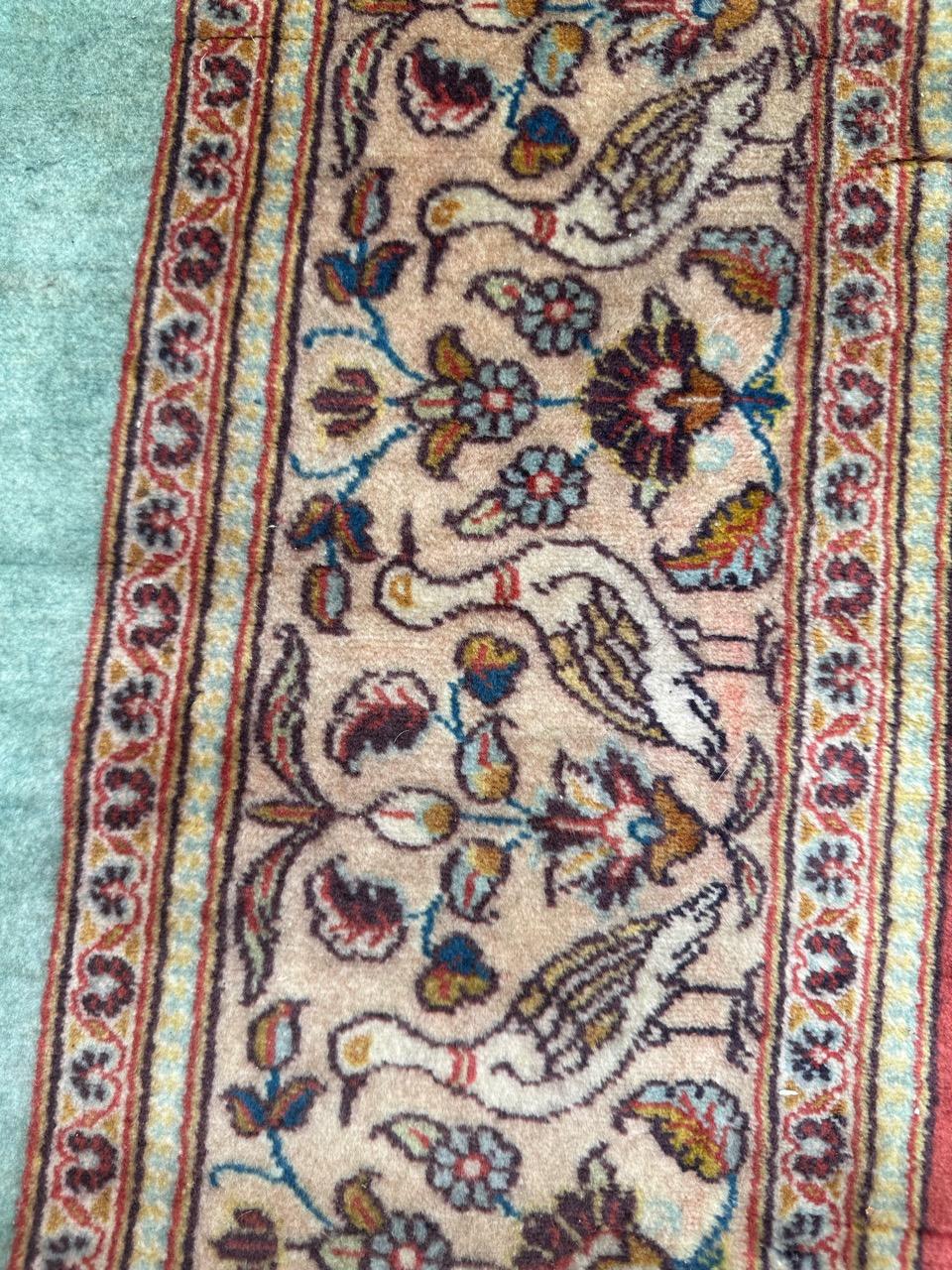 Bobyrug’s nice mid century Kashan Dabir rug For Sale 8
