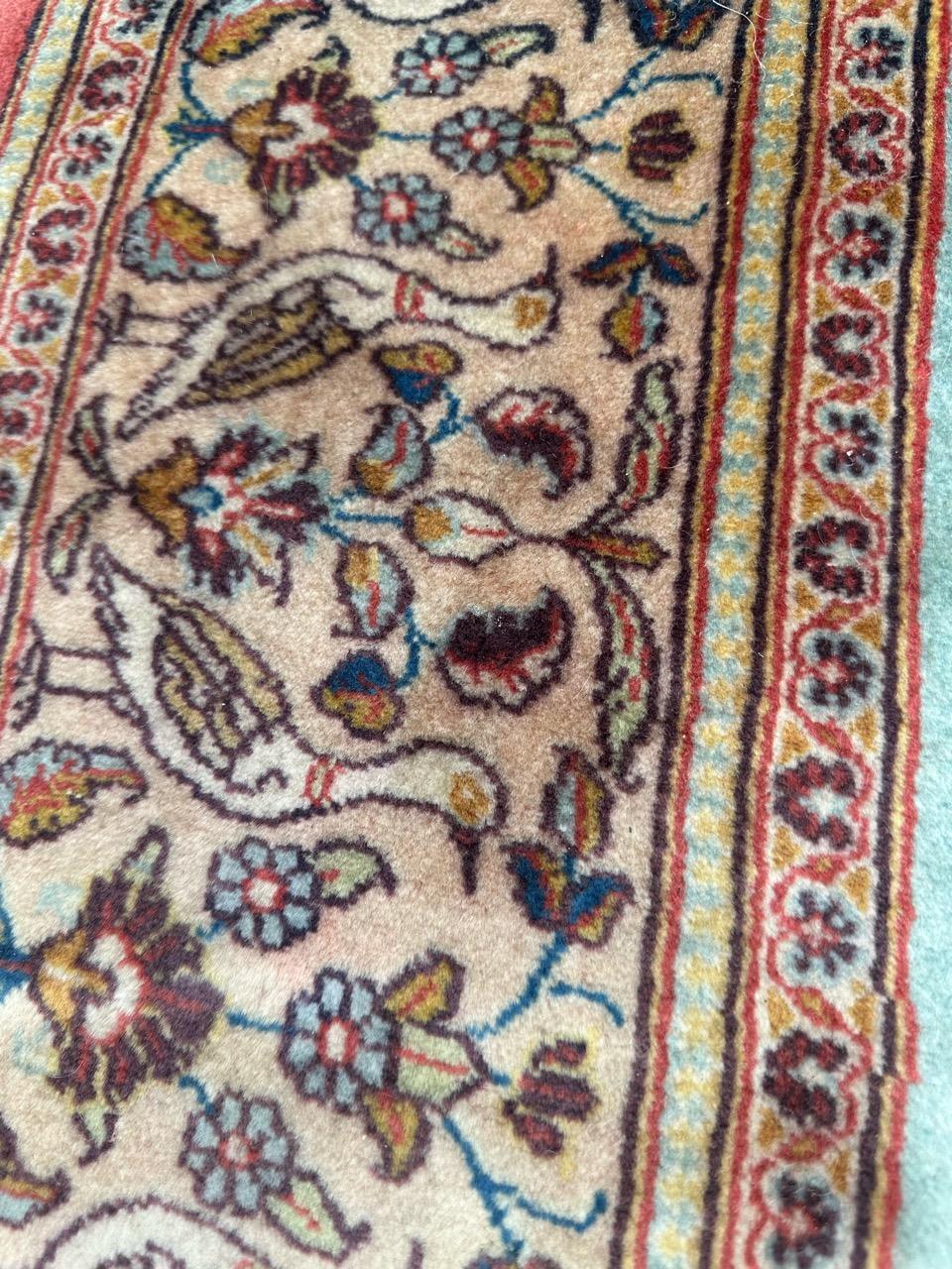 Bobyrug’s nice mid century Kashan Dabir rug For Sale 13
