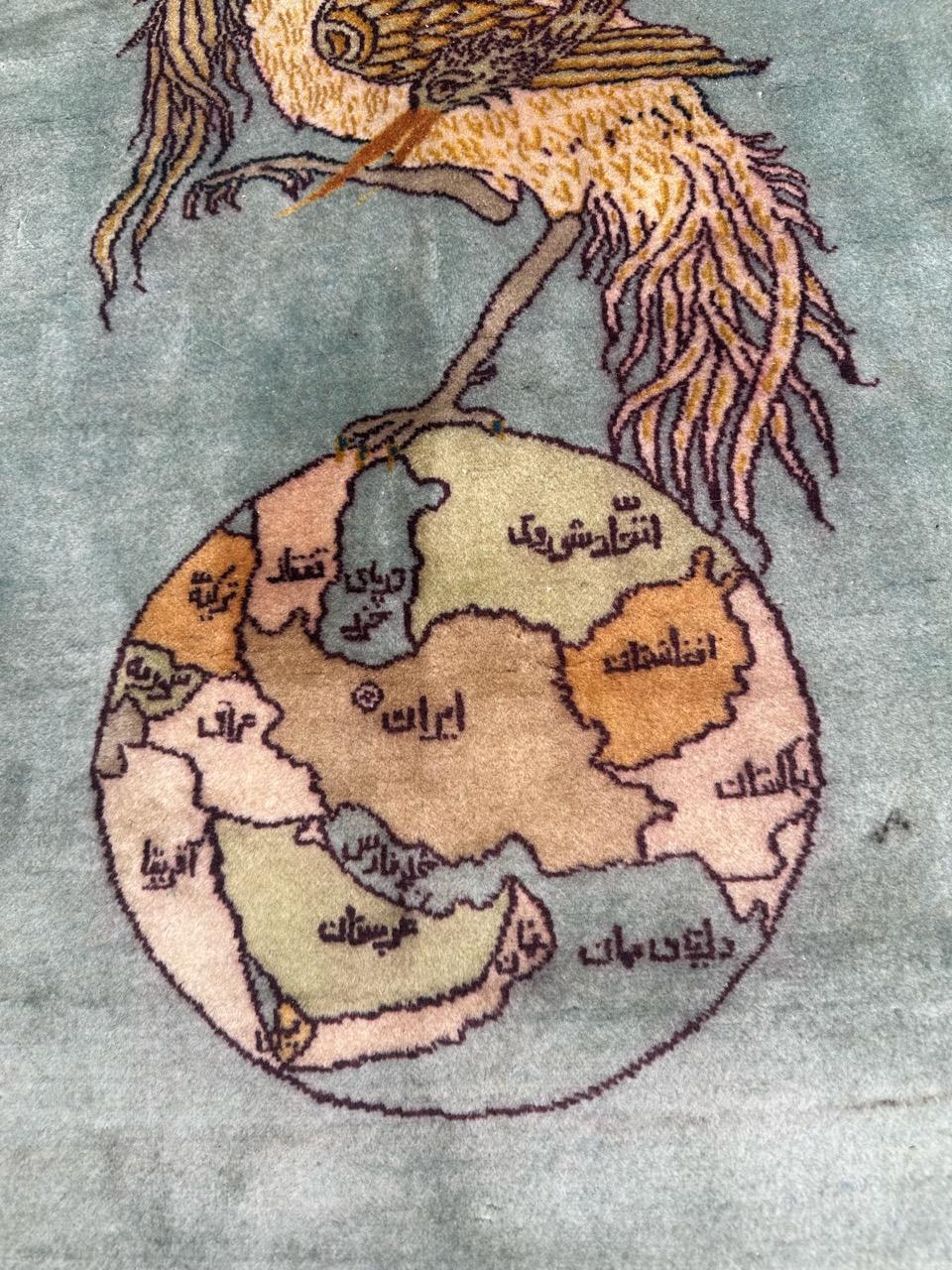schöner Kashan Dabir Teppich aus der Mitte des Jahrhunderts (Handgeknüpft) im Angebot